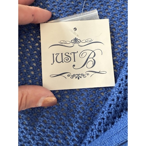 Vintage Just B  Blue Gold Accent Zip Hoodie Size S NWT - Picture 6 of 9